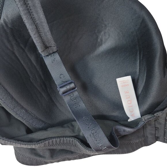 Cacique Boost Plunge Bra Black 44DD Underwire Adjustable Strap Seamless Cup - Picture 7 of 10